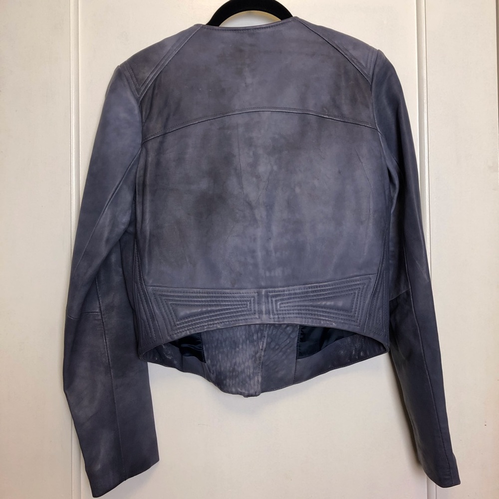 Cut25 Cropped 100% Leather Jacket - Sz 6 - Picture 4 of 6